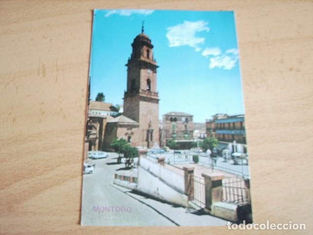 Postales: MONTORO ( CORDOBA ) PLAZA DE ESPA&Ntilde;A Y PARROQUIA DE SAN BARTOLOME