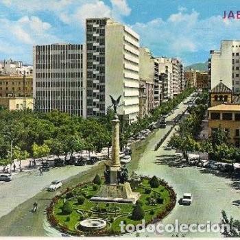 Postales: -28894 POSTAL JAEN, MONUMENTO A LAS BATALLAS Y AVENIDA DEL GENERALISIMO