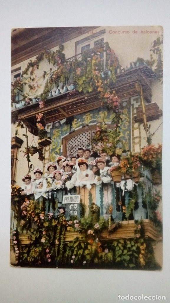 Postales: TARJETA POSTAL CONCURSO DE BALCONES DE SEVILLA PREMIADO FOTO S.E. TOMAS SANZ