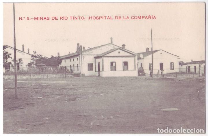 Postales: Minas de R&iacute;o Tinto (Huelva): Hospital de la Compa&ntilde;&iacute;a. Papeler&iacute;a Inglesa. No circulada (A&ntilde;os 10)