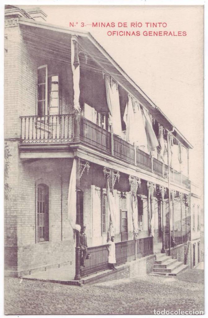 Postales: Minas de R&iacute;o Tinto (Huelva): Oficinas Generales. Papeler&iacute;a Inglesa. No circulada (A&ntilde;os 10)