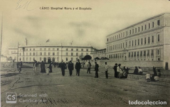 Postcards: TARJETA POSTAL. CADIZ. HOSPITAL MORA Y HOSPICIO. FOTOTIPIA DE HAUSER Y MENET.