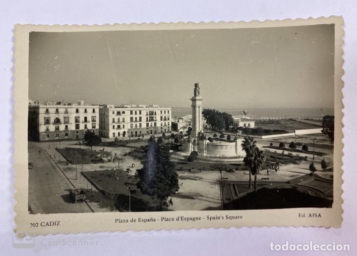 Postcards: TARJETA POSTAL. CADIZ. 202.-PLAZA DE ESPA&Ntilde;A. ED. AISA.