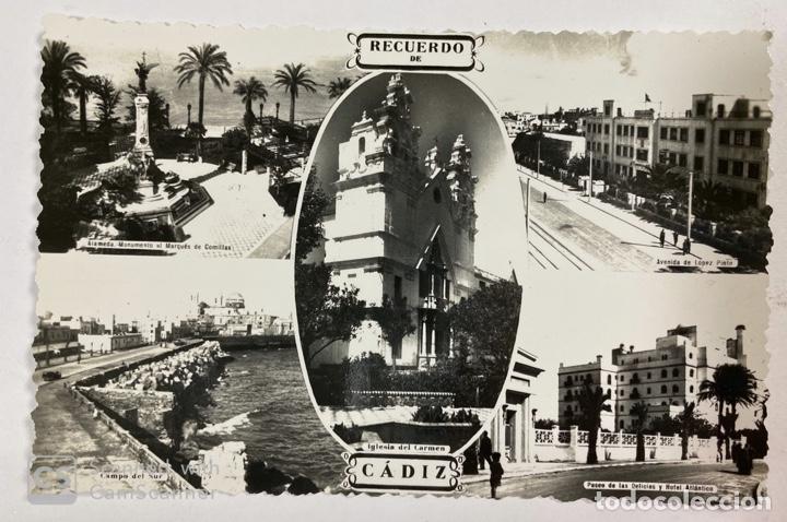 Postcards: TARJETA POSTAL. CADIZ. RECUERDO DE CADIZ. ALAMEDA/CAMPO DEL SUR/AVENIDA LOPEZ Y PINTO/PASEO.