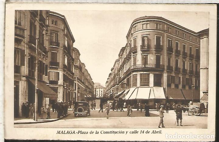 Postales: MALAGA PLAZA CONSTITUCION ESCRITA