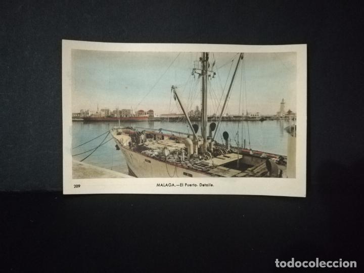 Postales: TARJETA POSTAL DE MALAGA. EL PUERTO. DETALLE. EDICIONES ARRIBAS.