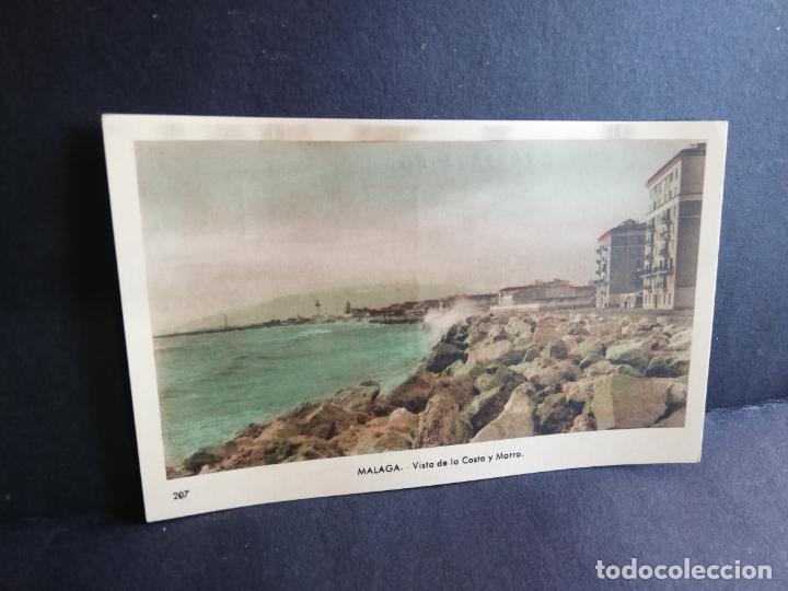 Postales: TARJETA POSTAL DE MALAGA. VISTA DE LA COSTA Y MORRO. EDICIONES ARRIBAS.