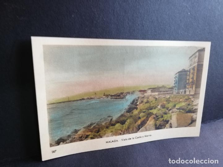 Postales: TARJETA POSTAL DE MALAGA. VISTA DE LA COSTA Y MORRO. EDICIONES ARRIBAS.