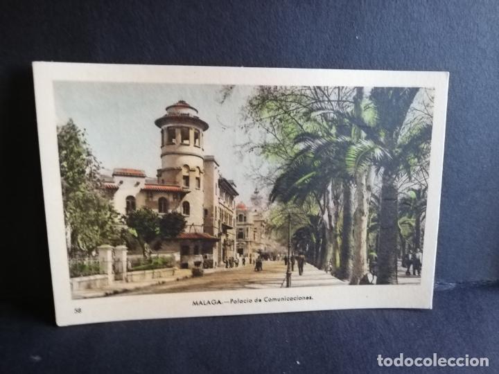 Postales: TARJETA POSTAL DE MALAGA. PALACIO DE COMUNICACIONES. EDICIONES ARRIBAS.