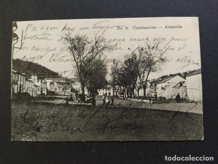 Postais: CONSTANTINA-SEVILLA-ALAMEDA-3-F.ROJO-LA VICTORIA-POSTAL ANTIGUA-(65.829)