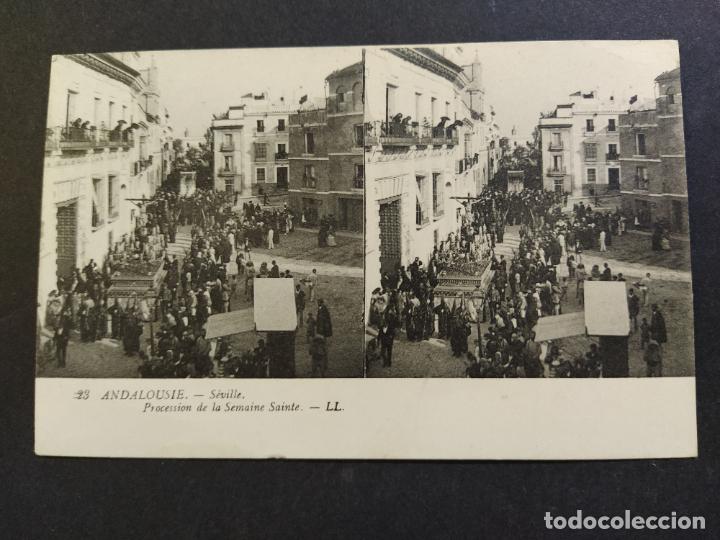 Postais: ANDALUCIA-SEVILLA-PROCESION DE LA SEMANA SANTA-23 LL.-POSTAL ANTIGUA-(65.830)