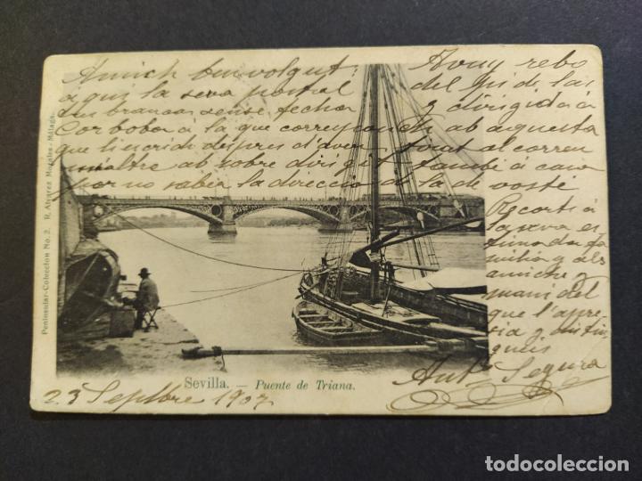Postais: SEVILLA-PUENTE DE TRIANA-REVERSO SIN DIVIDIR-POSTAL ANTIGUA-(65.831)
