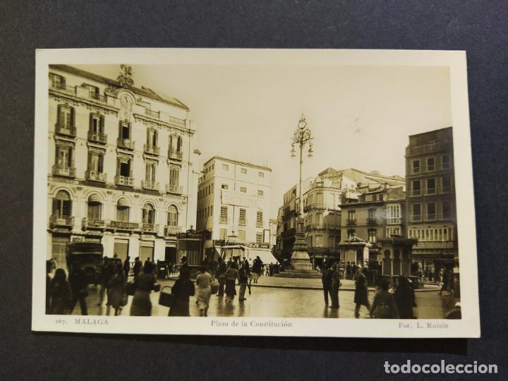 Postales: MALAGA-PLAZA DE LA CONSTITUCION-167-ROISIN-POSTAL FOTOGRAFICA ANTIGUA-(65.836)