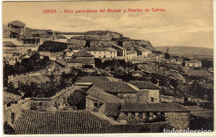 Postales: BONITA POSTAL - UBEDA (JAEN) - VISTA PANORAMICA DEL ALCAZAR Y HUERTAS DE COTRINA