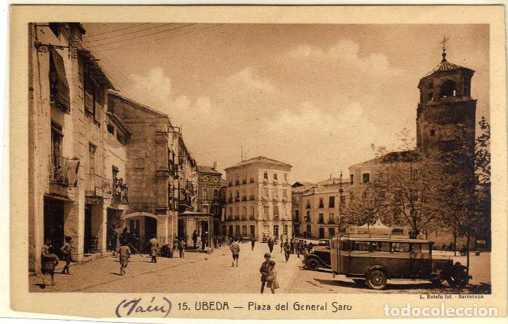 Postales: POSTAL UBEDA (JAEN) - PLAZA DEL GENERAL SARO