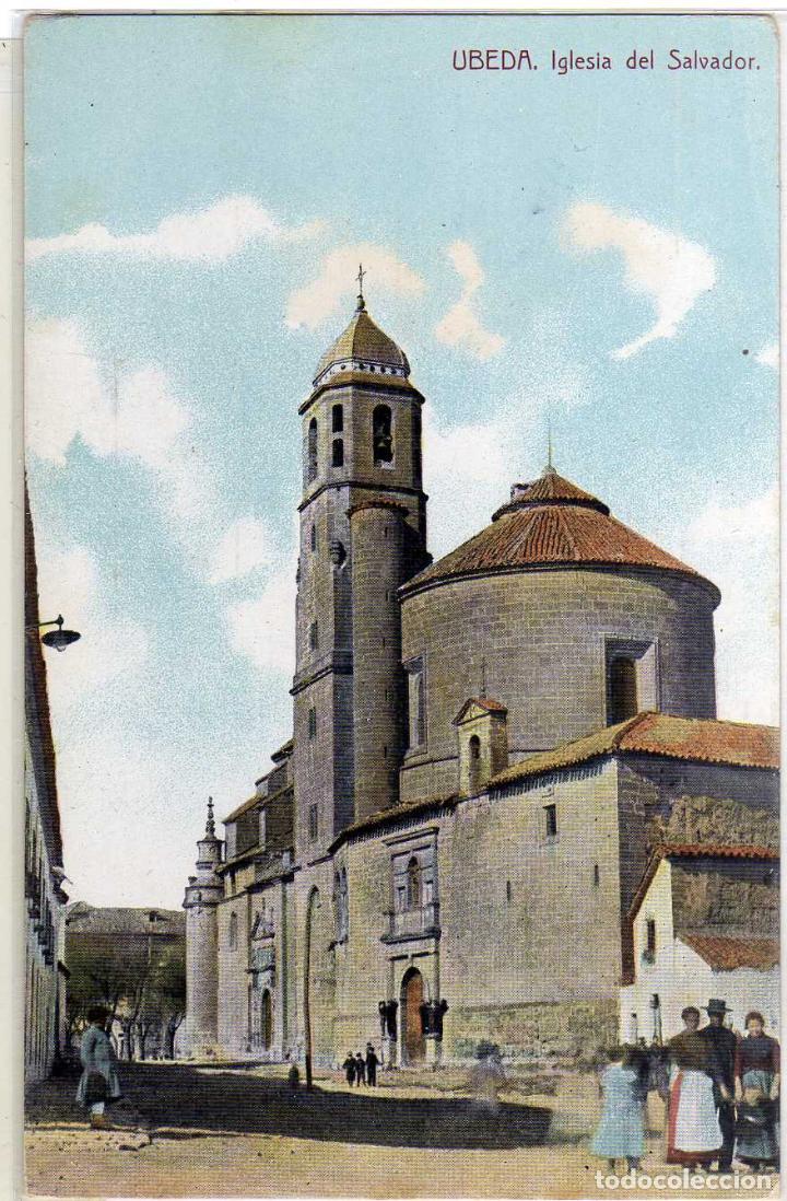 Postales: PRECIOSA POSTAL - UBEDA (JAEN) - IGLESIA DEL SALVADOR - IMPRENTA DE LA LOMA