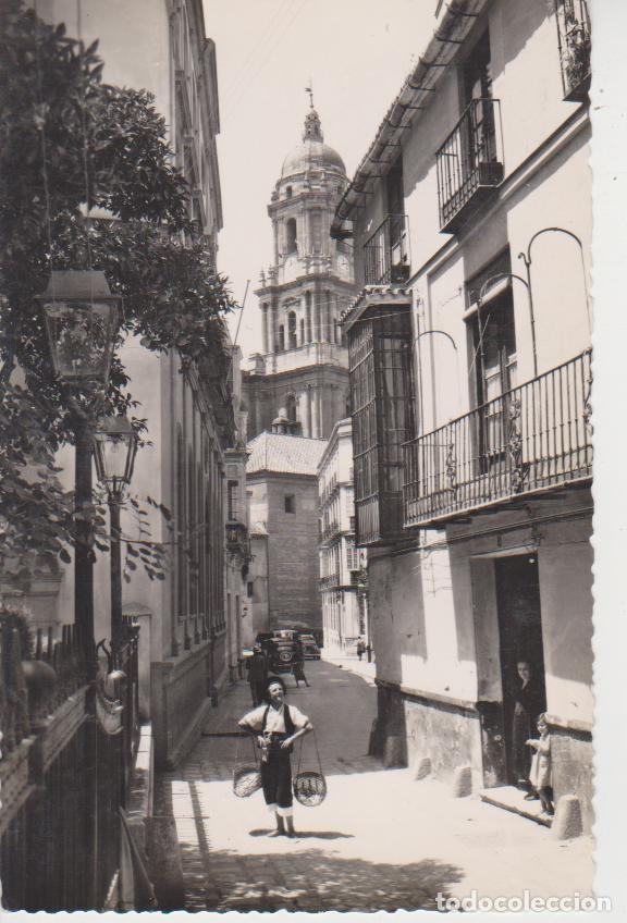 Postales: MALAGA. VENDEDOR DE PESCADO EN CALLE SAN AGUSTIN