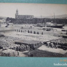 Postales: MALAGA,POSTAL PUERTO MERCANCIA, Y CATEDRAL,. Lote 191572213