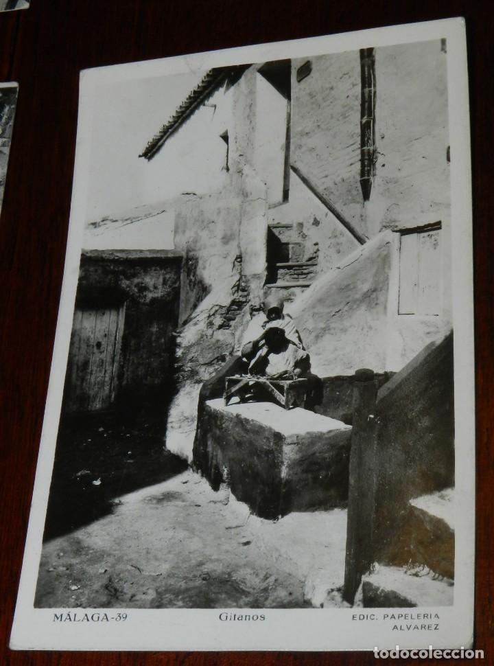 Postales: FOTO POSTAL DE MALAGA, N. 39, GITANOS, ED. PAPELERIA ALVAREZ, NO CIRCULADA.