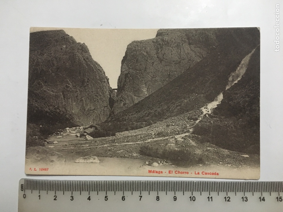 Postales: POSTAL. MALAGA. EL CHORRO. LA CASCADA. FOT&Oacute;GRAFO?. H. 1925?.