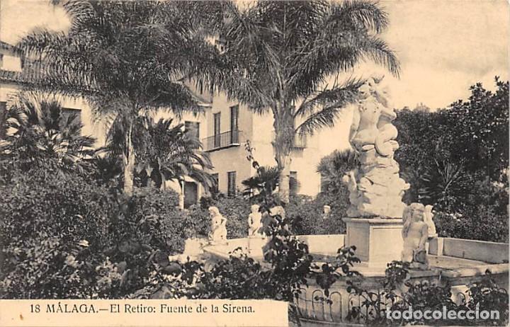 Postales: M&Aacute;LAGA.- EL RETIRO: FUENTE DE LA SIRENA