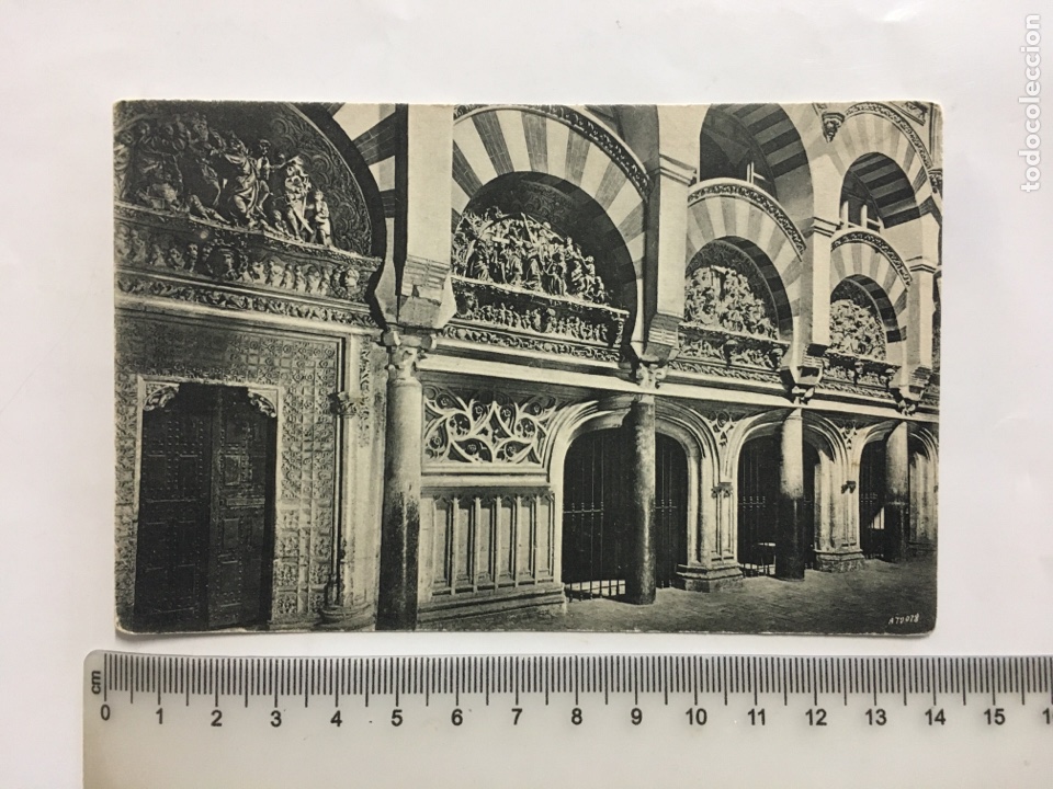Postales: POSTAL. CORDOBA. CATEDRAL. GALER&Iacute;A Y ALTOS DETRAS DEL ALTAR MAYOR. R. GARZ&Oacute;N, FOT., H. 1940?.