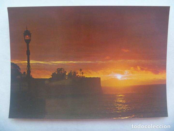 Postales: POSTAL DE CADIZ : ALAMEDA DE APODACA. PUESTA DE SOL