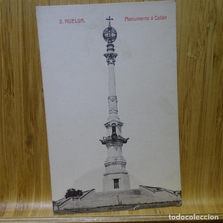Postales: Postal de Huelva.monumento a Col&oacute;n.papeleria inglesa.