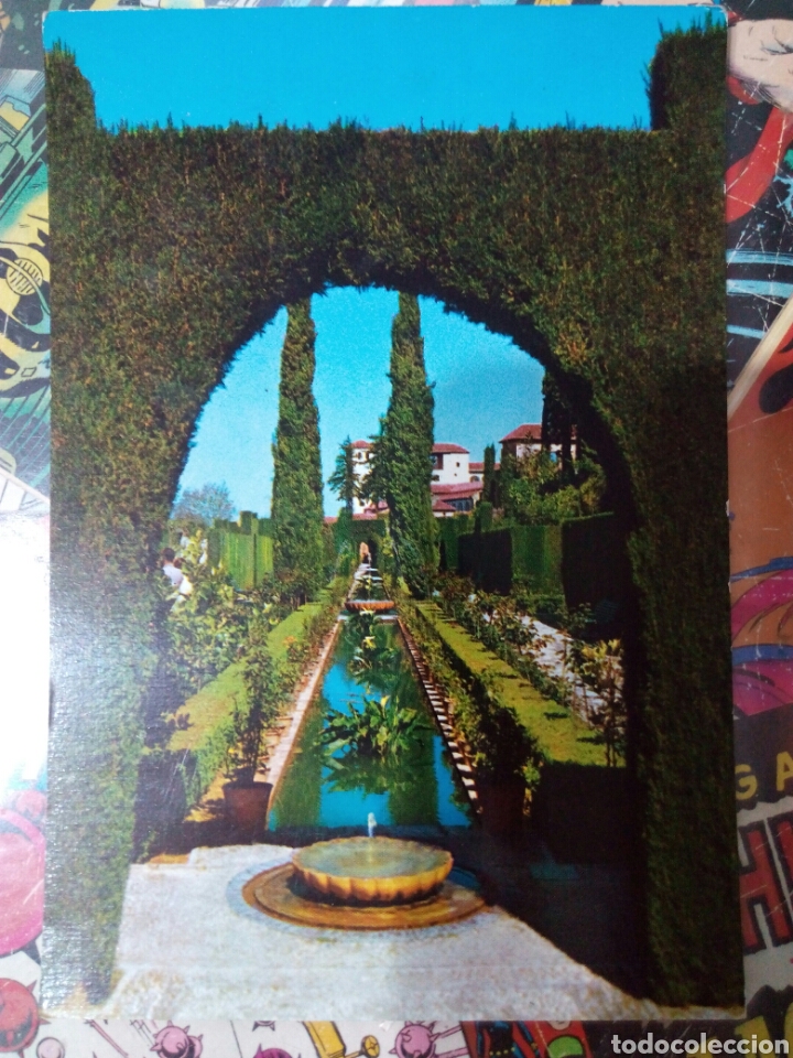 Postales: Postal de Granada. Jardines Bajos del Generalife. - Foto 1