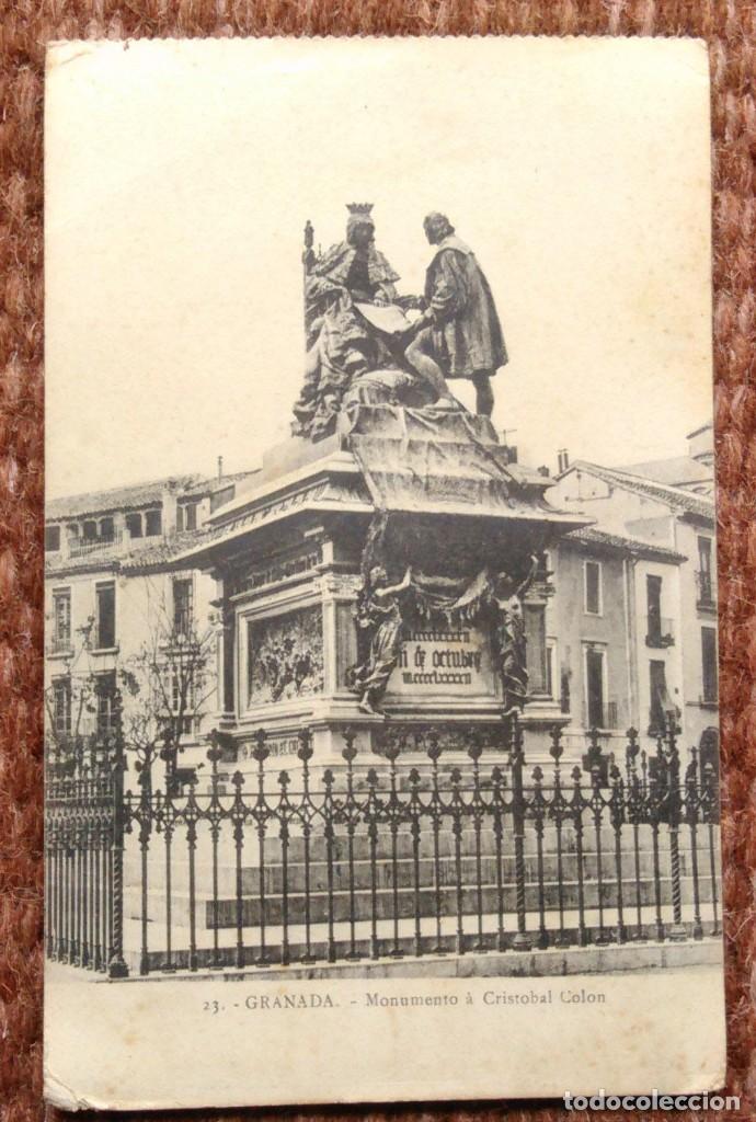Postales: GRANADA - MONUMENTO A CRISTOBAL COLON - Foto 1