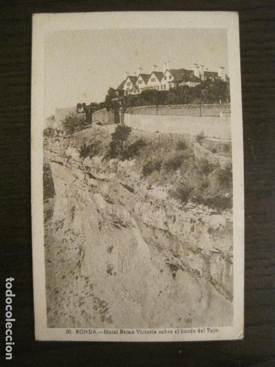 Postales: RONDA-HOTEL REINA VICTORIA SOBRE EL BORDE DEL TAJO-ROISIN-20-POSTAL ANTIGUA-(68.133)
