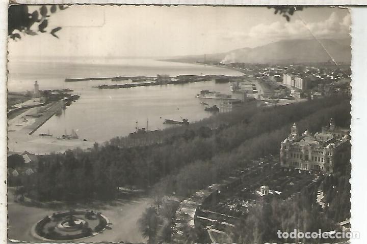 Postales: MALAGA PUERTO ESCRITA