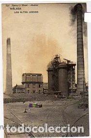Postales: Malaga. Hauser y Menet. 841. Los Altos Hornos. Serie general. Sin circular.