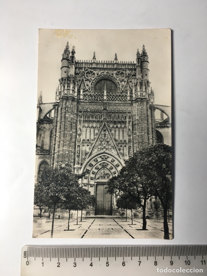 Postkarten: POSTAL. SEVILLA. CATEDRAL. PUERTA DE LA CONCEPCI&Oacute;N. HELIOTIPIA ART&Iacute;STICA ESPA&Ntilde;OLA. A&Ntilde;O 1959.
