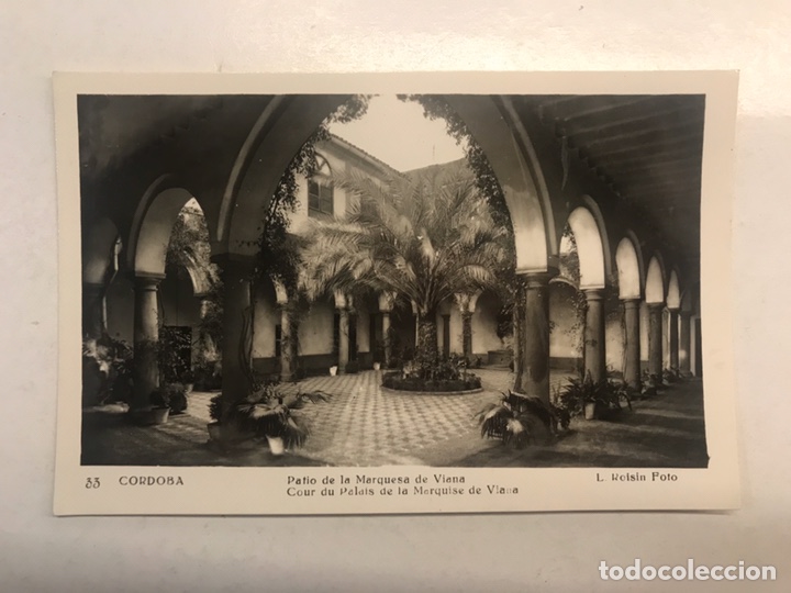 Postales: CORDOBA. Postal No.33, Patio de la Marquesa de Viana. Edita: L. Roisin, foto (h.1950?) Sin Circular