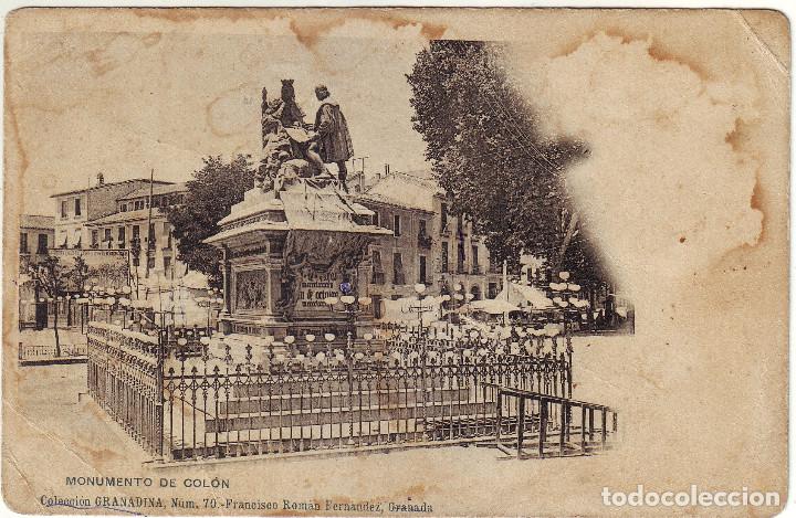 Postales: PE-407  GRANADA MONUMENTO A COL&Oacute;N - Foto 1