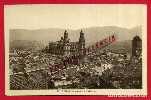 Postales: POSTAL JAEN VISTA PARCIAL Y CATEDRAL , ORIGINAL P89548