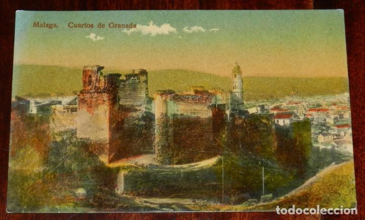 Postales: POSTAL DE M&Aacute;LAGA, CUARTOS DE GRANADA, CIRCULADA. - Foto 1
