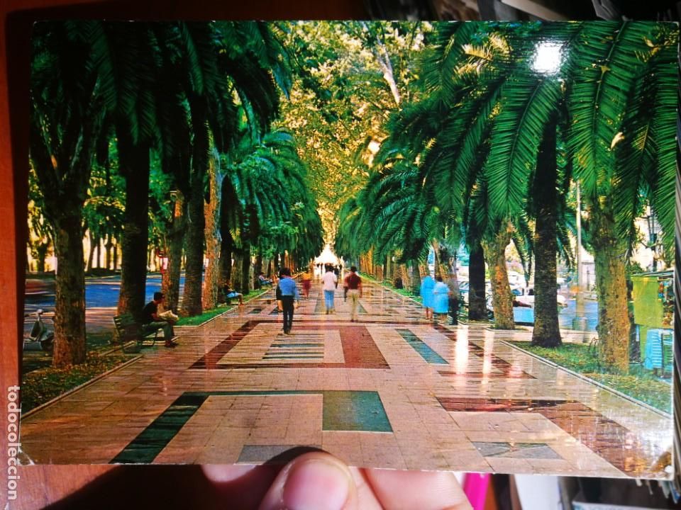 Postais: Postal M&aacute;laga Paseo del Parque N 1364 BEASCOA 1970 escrita y sellada esquinas pel&iacute;n tocadas