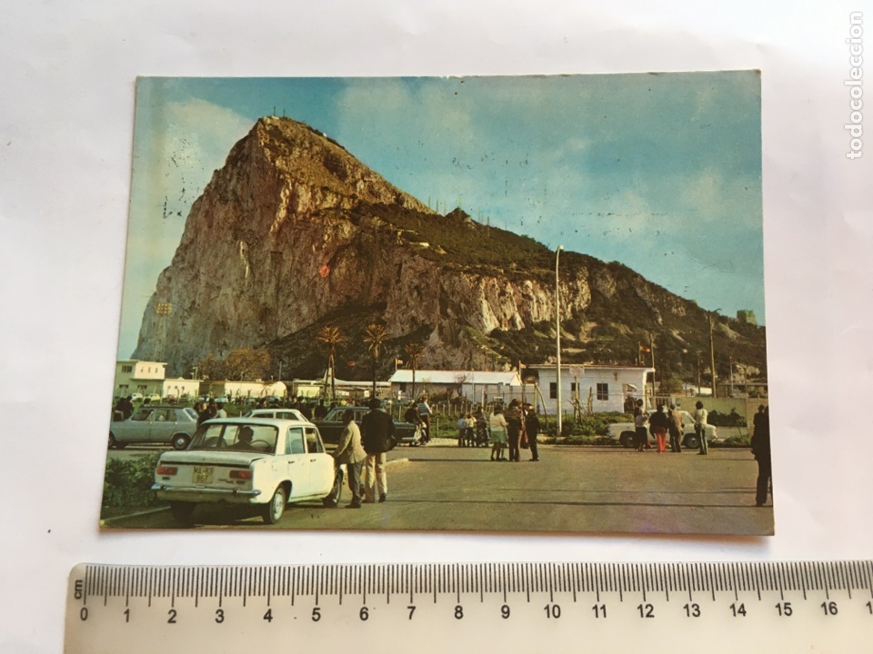 Postales: POSTAL. PE&Ntilde;&Oacute;N DE GIBRALTAR. PUNTO FRONTERIZO. FOTO MU&Ntilde;OZ DE CASAS.