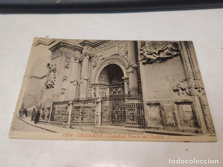 Postales: GRANADA - POSTAL GRANADA - CATEDRAL - PUERTA DEL PERD&Oacute;N - Foto 1