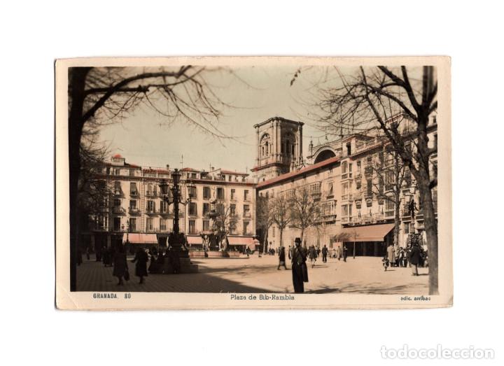 Postales: GRANDA.- PLAZA DE BIB-RAMBLA. - Foto 1