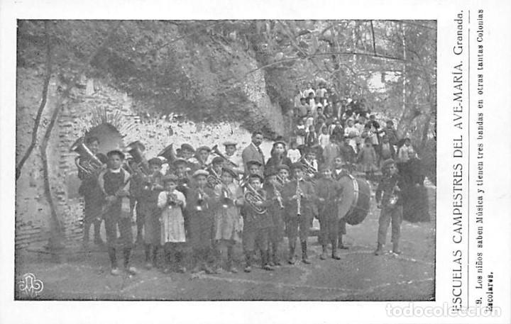 Postales: GRANADA.-ESCUELAS CAMPESTRES DEL AVE MARIA- LOS NI&Ntilde;OS SABEN M&Uacute;SICA Y TIENEN TRES BANDAS EN OTRAS COL
