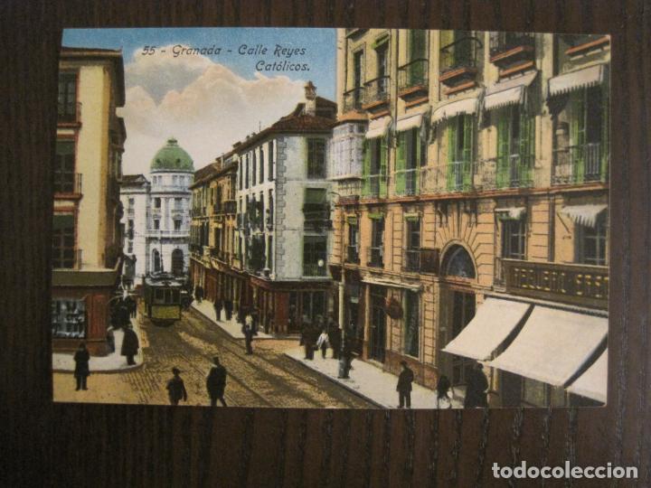 Postales: GRANADA-CALLE REYES CATOLICOS-CASA REYES-55-POSTAL ANTIGUA-(68.946)