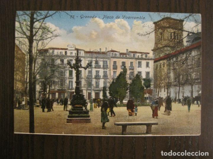 Postales: GRANADA-PLAZA DE VIVARRAMBLA-CASA REYES-58-POSTAL ANTIGUA-(68.951)