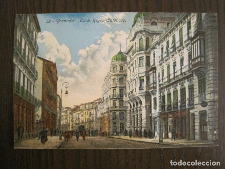 Postales: GRANADA-CALLE REYES CATOLICOS-CASA REYES-52-POSTAL ANTIGUA-(68.953)