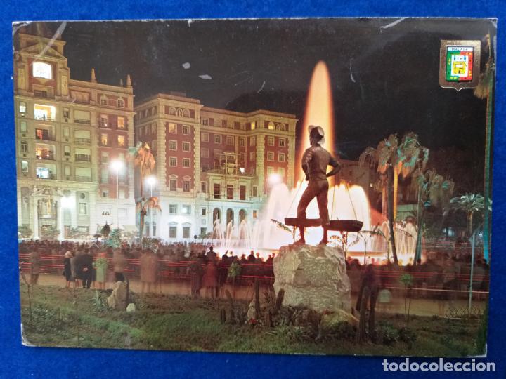 Postales: Postal antigua de Malaga. Fuente de la marina. cenachero. Escudo de oro-fisa. # 117-1964. CIRCULADA