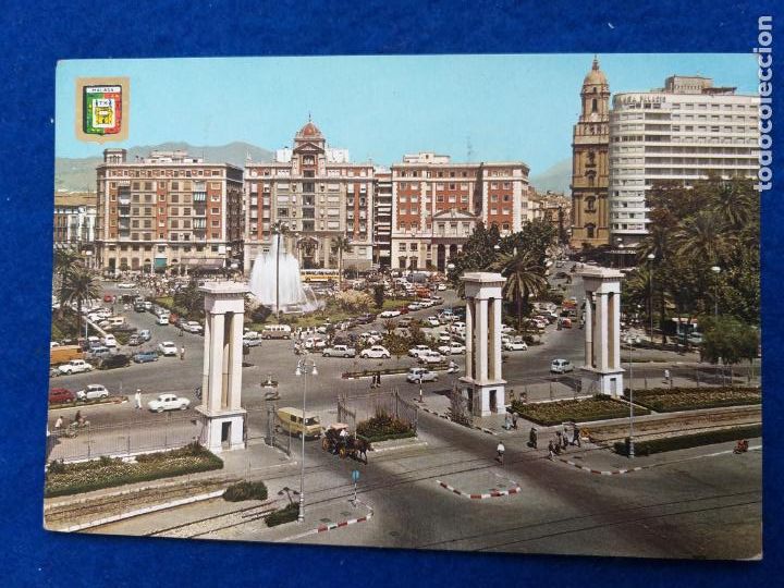 Postales: POSTAL DE MALAGA. N&ordm; 13. ENTRADA AL PUERTO Y PLAZA DE LA MARINA. CIRCULADA 1968. SELLO DE FRANCO