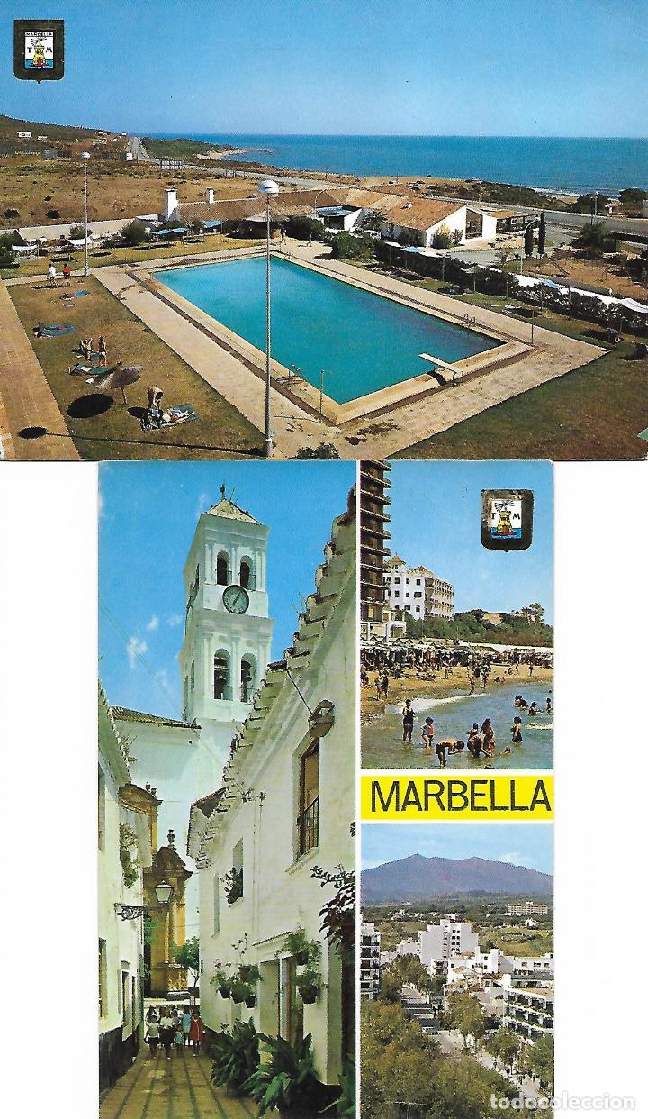 Postales: MARBELLA (COSTA DEL SOL) DOS POSTALES - Foto 1