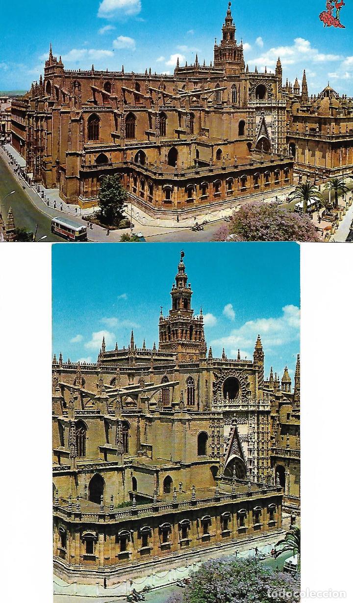 Postales: SEVILLA - DOS POSTALES DE LA CATEDRAL - Foto 1
